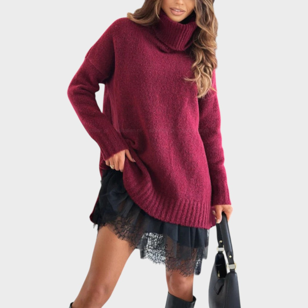 Cadence | Oversized Turtleneck Sweater Dress for Women
