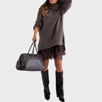 Cadence | Oversized Turtleneck Sweater Dress for Women