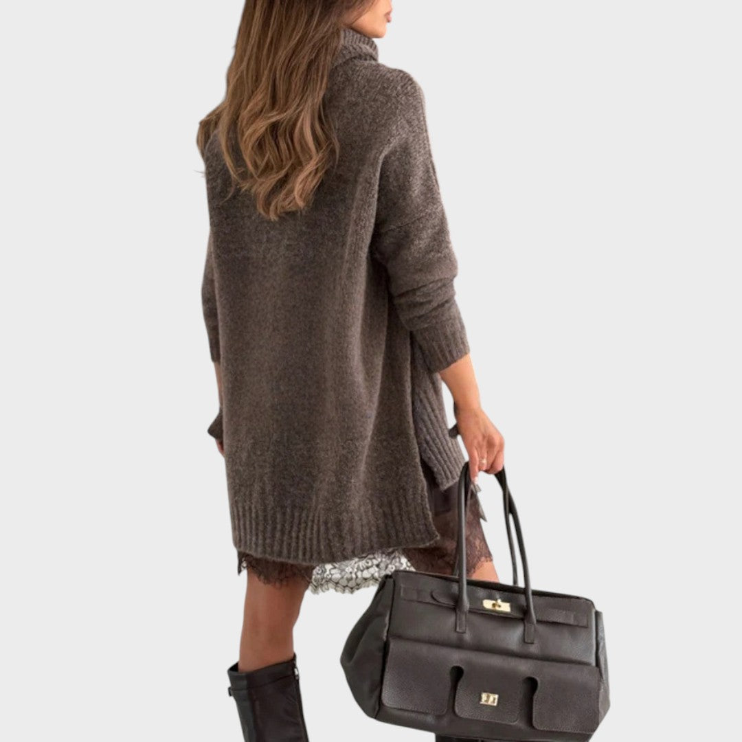 Cadence | Oversized Turtleneck Sweater Dress for Women