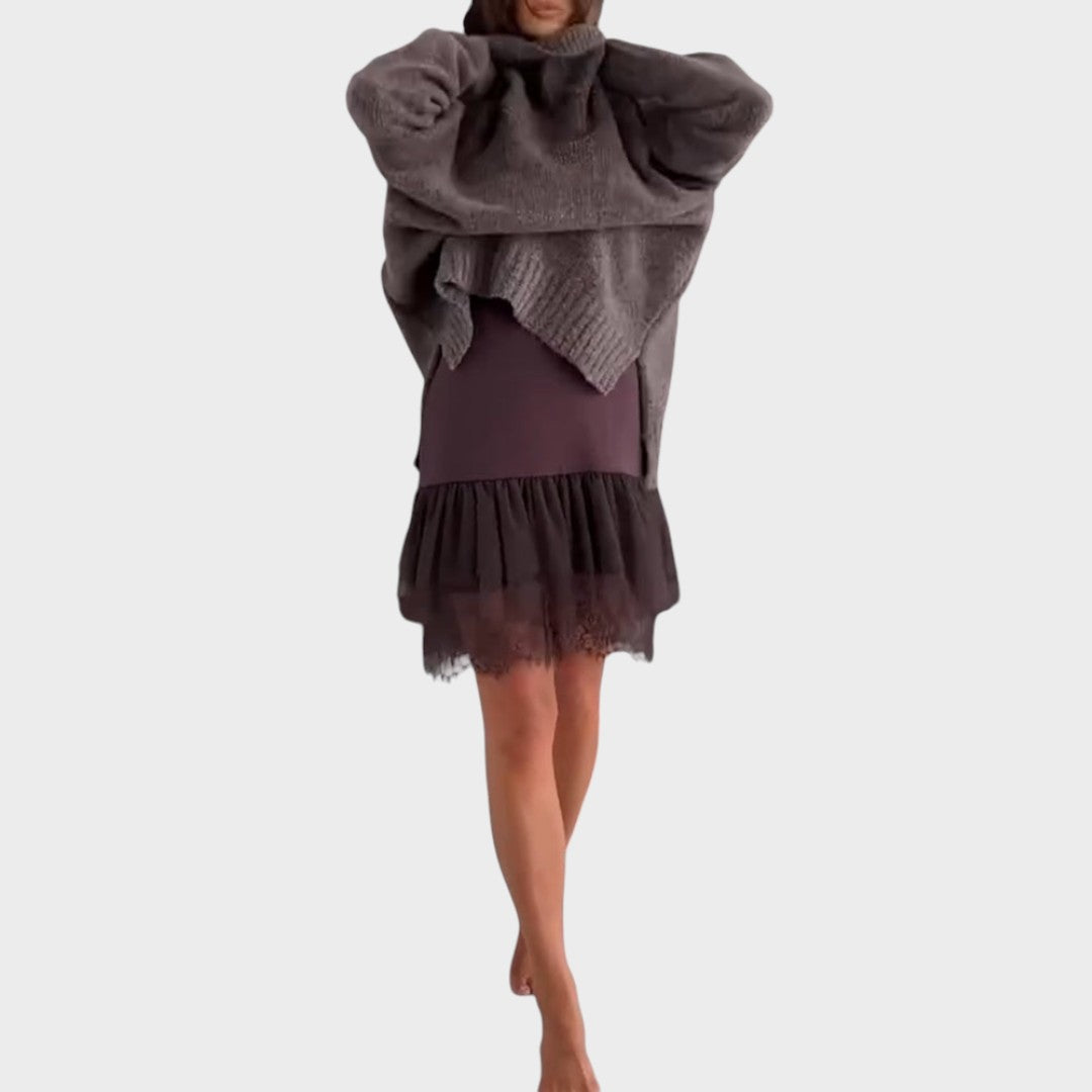 Cadence | Oversized Turtleneck Sweater Dress for Women