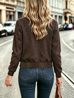 Chloé | Cropped Suede-Look Bomber Jacket for Women