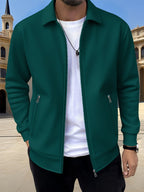 Alfred | Waffle-Textured Zip-Up Jacket with Pockets for Men