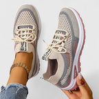Nadelora | Lace-Up Knit Sneakers with Cushioned Sole for Women