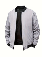Christian | Ribbed Collar Longline Bomber Jacket for Men