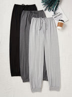 Birthe | Ribbed Drawstring Jogger Sweatpants Set for Women