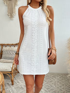 Ilona | Halter Neck Lace Sheath Mini Dress for Women