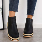 Hanne | Side-Zip Ankle Boots with Structured Sole for Women