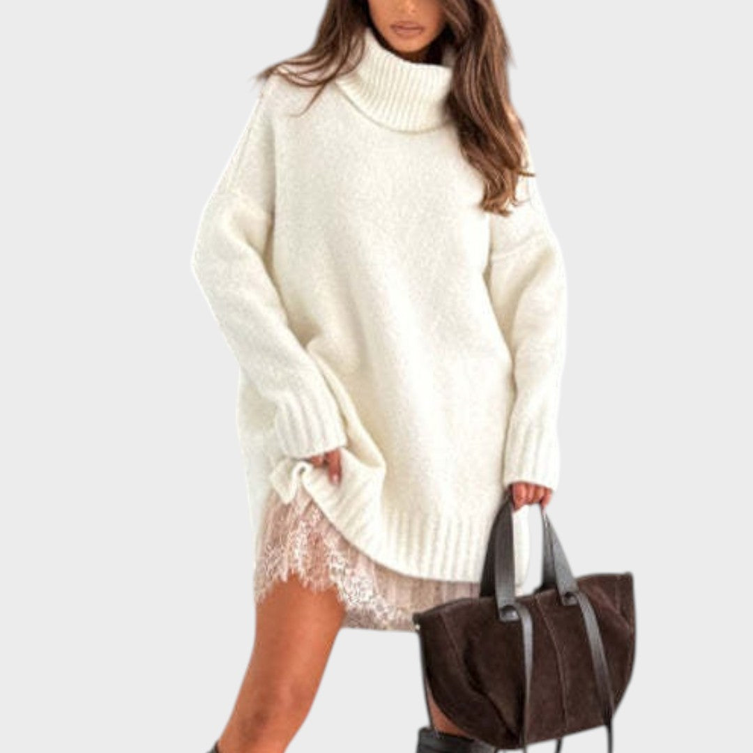 Cadence | Oversized Turtleneck Sweater Dress for Women