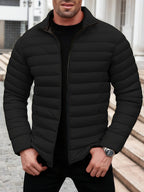 Conrad | Quilted Stand Collar Bomber Jacket for Men