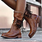 Fenna | Lace-Up Ankle Boots with Round Toe for Women