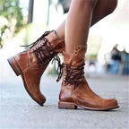 Fenna | Lace-Up Ankle Boots with Round Toe for Women