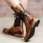 Fenna | Lace-Up Ankle Boots with Round Toe for Women