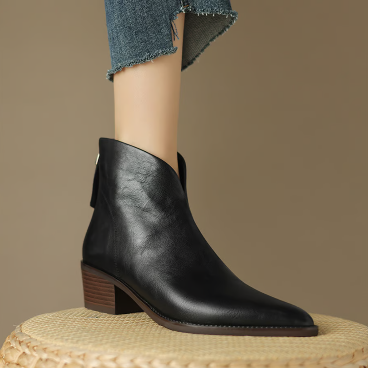 Harper | Sculpted Low-Heel Ankle Boots for Women