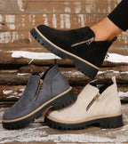 Alessia | Cushioned Wedge Ankle Boots with Side Zip for Women