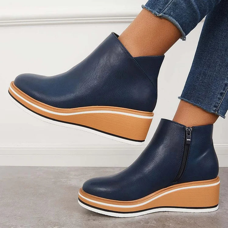 Hanne | Side-Zip Ankle Boots with Structured Sole for Women