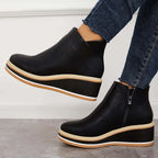 Hanne | Side-Zip Ankle Boots with Structured Sole for Women