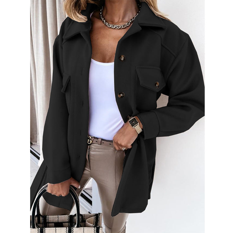 Melina | Double-Breasted Trench Coat with Lapel Collar for Women