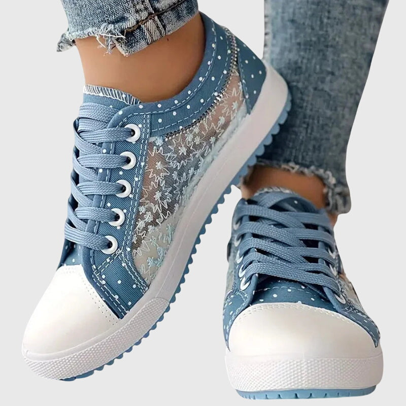 Louise | Wide-Fit Lace-Up Sneakers with Arch Support for Women
