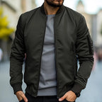 Arnold | Ribbed Collar Bomber Jacket for Men