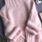 Odalys | Ribbed Turtleneck Cable Knit Sweater for Women