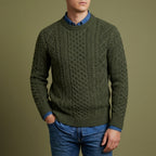 Dorien | Cable Knit Crewneck Knitted Sweater for Men