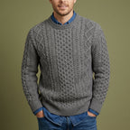 Dorien | Cable Knit Crewneck Knitted Sweater for Men