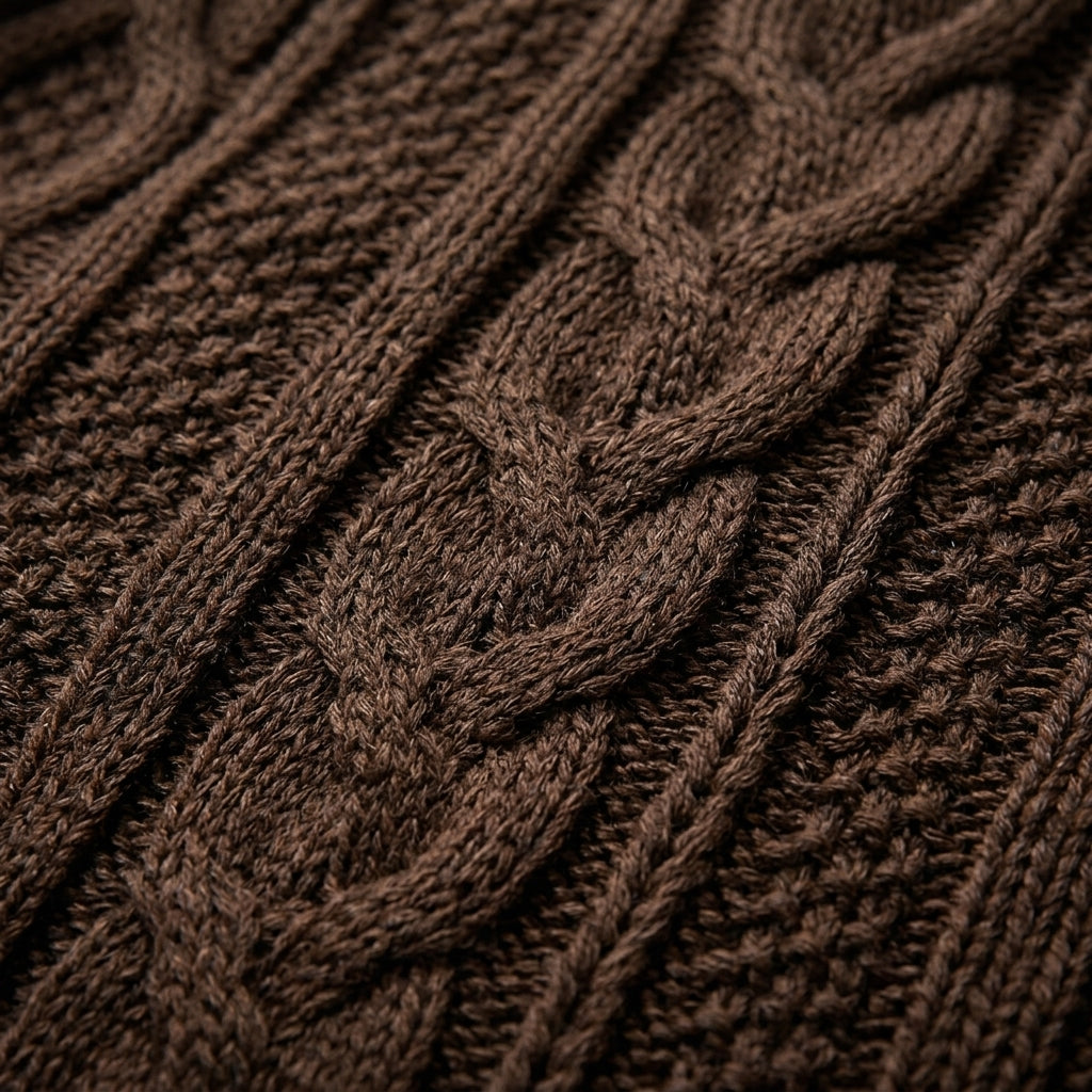 Dorien | Cable Knit Crewneck Knitted Sweater for Men