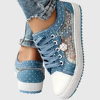 Louise | Wide-Fit Lace-Up Sneakers with Arch Support for Women