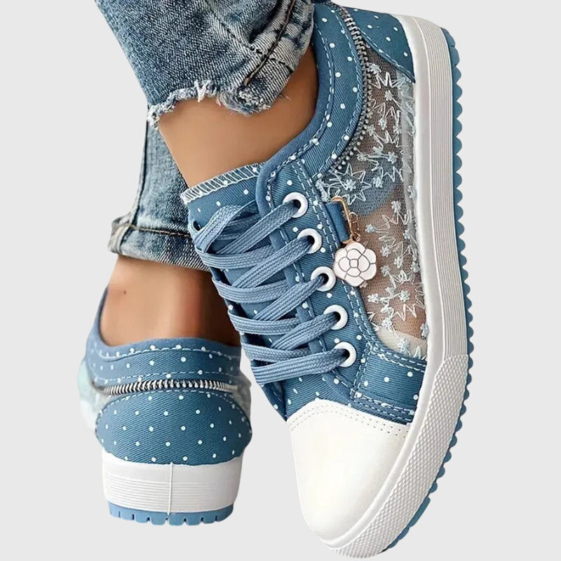 Louise | Wide-Fit Lace-Up Sneakers with Arch Support for Women