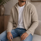 Paxton | Ribbed Kangaroo Pocket Zip-Up Hoodie for Men