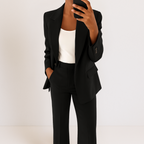 Delara | Notched Lapel Blazer & Straight-Leg Trouser Set