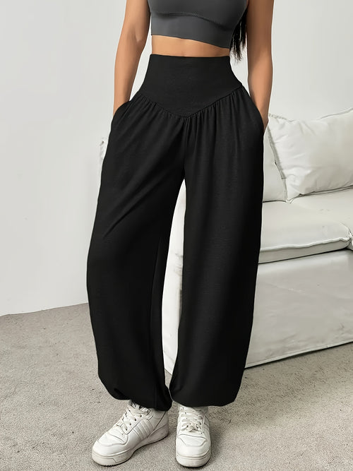 Bronwen | High-Waist Wide-Leg Baggy Sweatpants for Women