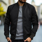 Arnold | Ribbed Collar Bomber Jacket for Men