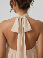 Kelda | Tiered Ruffle Halter Neck Mini Dress for Women