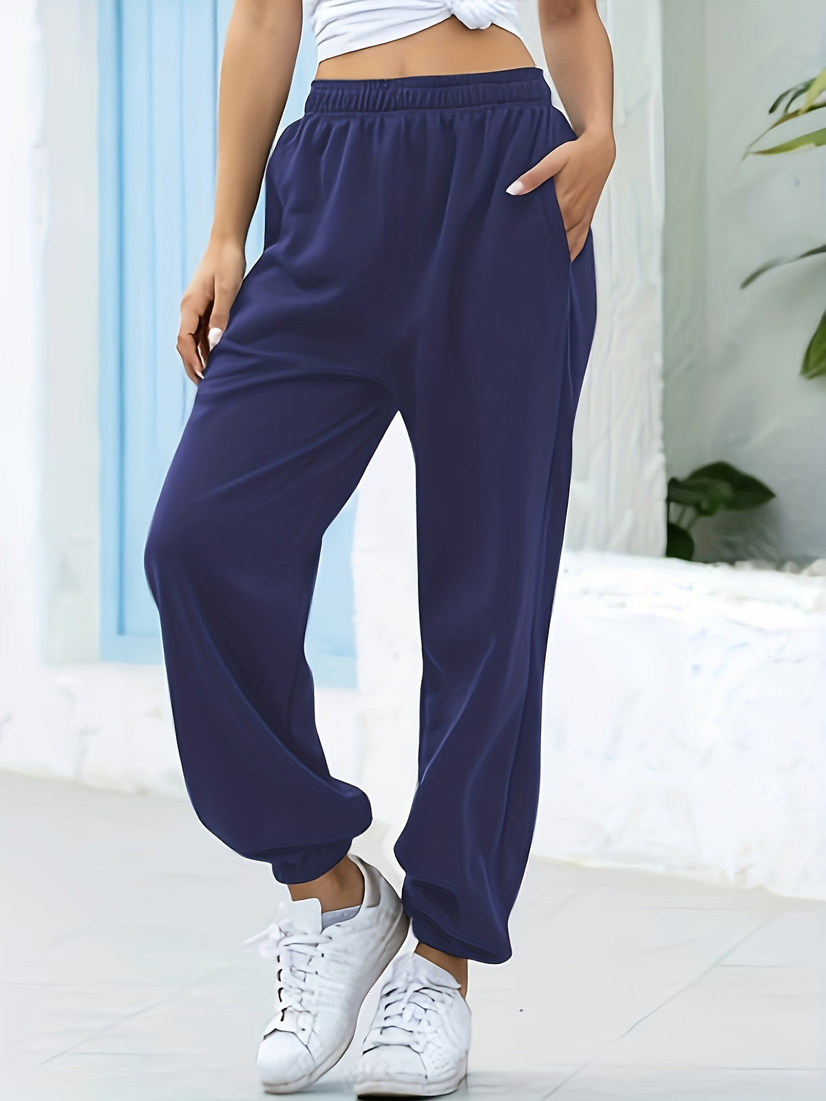 Brigitte | Wide Leg Sweat Pants with High Waist for Women
