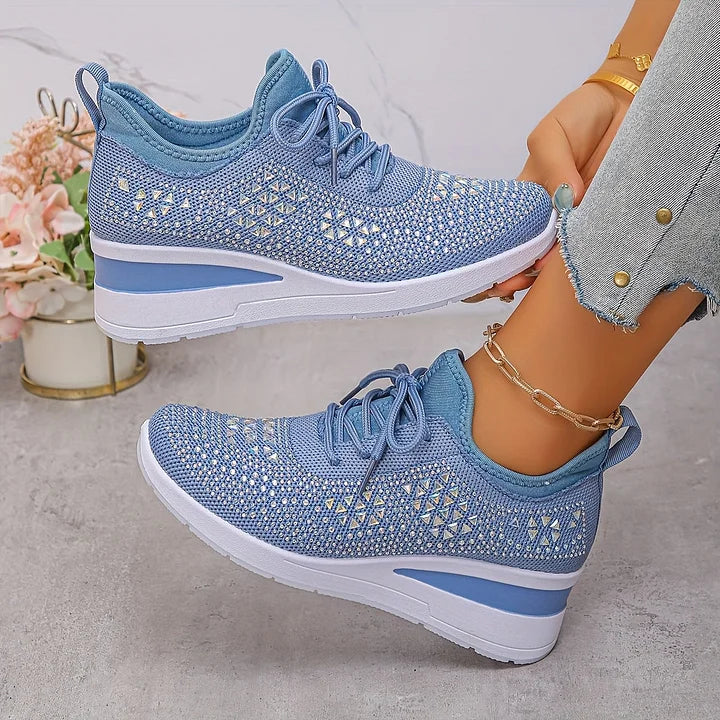 Nadalynn | Rhinestone Mesh Slip-On Sneakers for Women