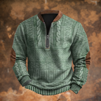 Jurre | Ribbed Half-Zip Knitted Sweater for Men