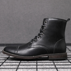 Jelte | Lace-Up Cap-Toe Leather Boots for Men