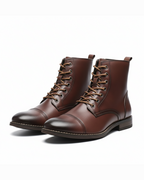Jelte | Lace-Up Cap-Toe Leather Boots for Men