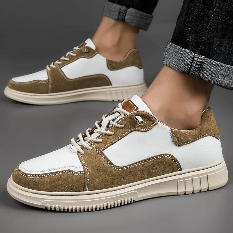 Yannic | Two-Tone Lace-Up Court Shoes for Men