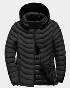 Garrett | Quilted Puffer Jacket with Detachable Hood for Men