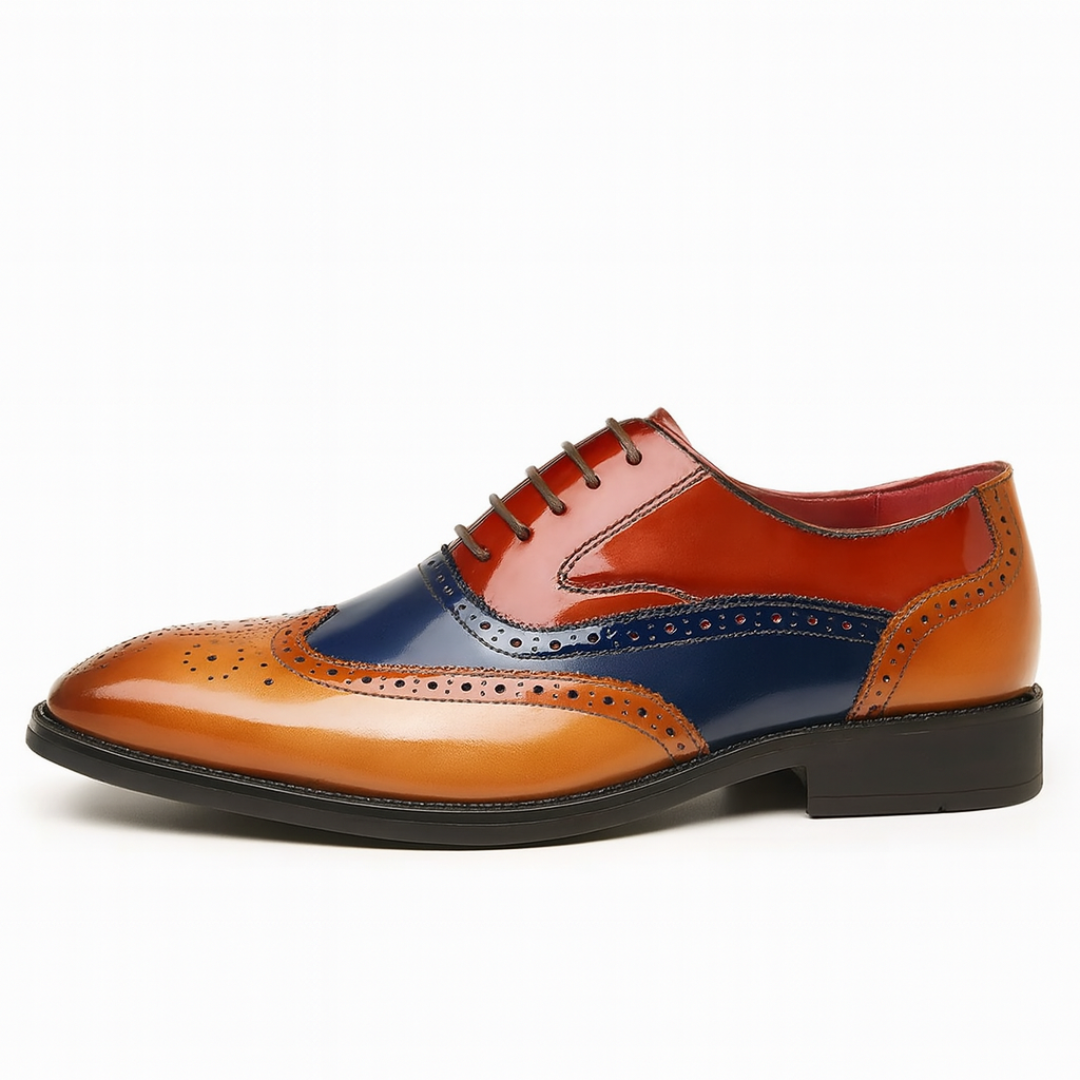 Lars | Two-Tone Wingtip Brogue Shoes for Men