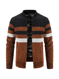 Nils | Ribbed Zip-Up Vest with Contrast Trim for Men