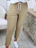 Britt | Drawstring Slim-Fit Sweatpants with Pockets for Women