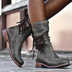 Fenna | Lace-Up Ankle Boots with Round Toe for Women
