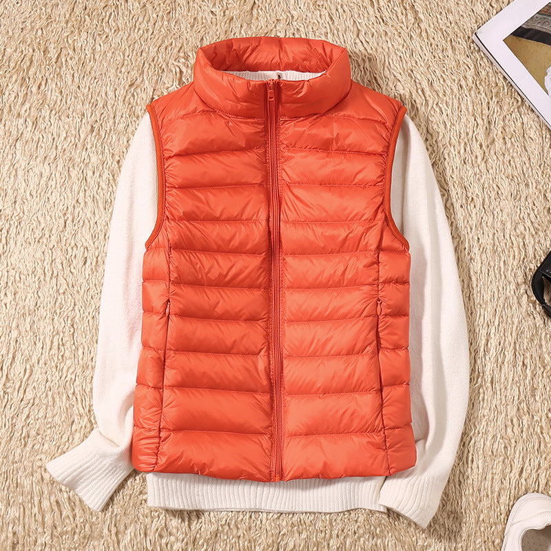 Karlijn | Quilted Zip-Front Puffer Vest with Stand Collar