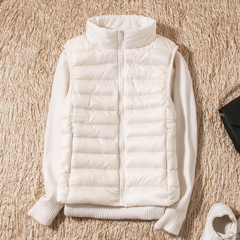 Karlijn | Quilted Zip-Front Puffer Vest with Stand Collar