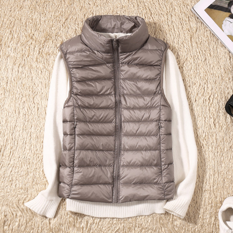 Karlijn | Quilted Zip-Front Puffer Vest with Stand Collar