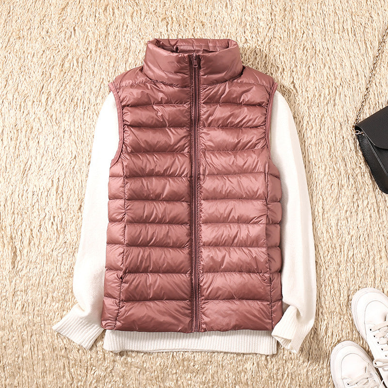 Karlijn | Quilted Zip-Front Puffer Vest with Stand Collar