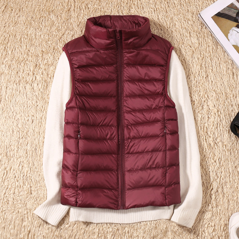Karlijn | Quilted Zip-Front Puffer Vest with Stand Collar